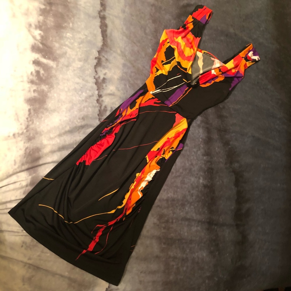 Rampage Party Dress w Cute Open Back & Cowl Neck